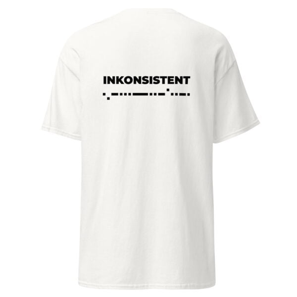 Konsistent Inkonsistent | Vorder- und Rückseitendruck | Klassisches Herren-T-Shirt – Bild 5