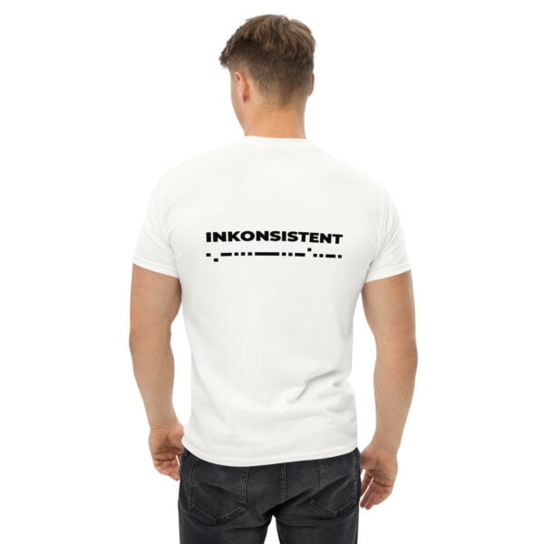 Konsistent Inkonsistent | Vorder- und Rückseitendruck | Klassisches Herren-T-Shirt – Bild 2