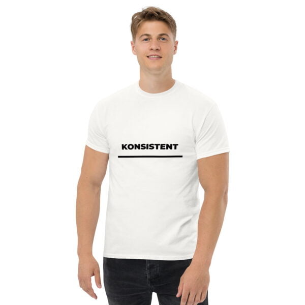 Konsistent Inkonsistent | Vorder- und Rückseitendruck | Klassisches Herren-T-Shirt – Bild 3