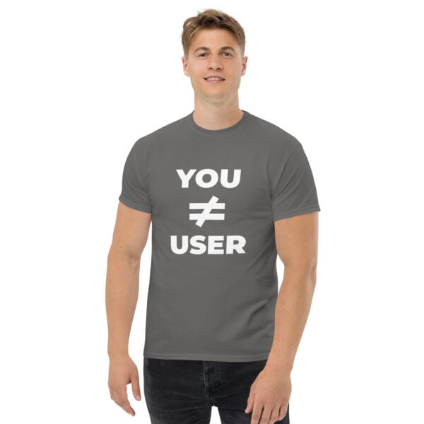 You are not the user | Vorderseitendruck | Klassisches Herren-T-Shirt – Bild 12