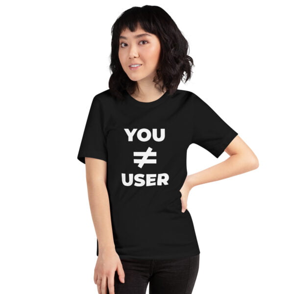 You are not the user | Voderseitendruck | Lockeres Damen-T-Shirt – Bild 6