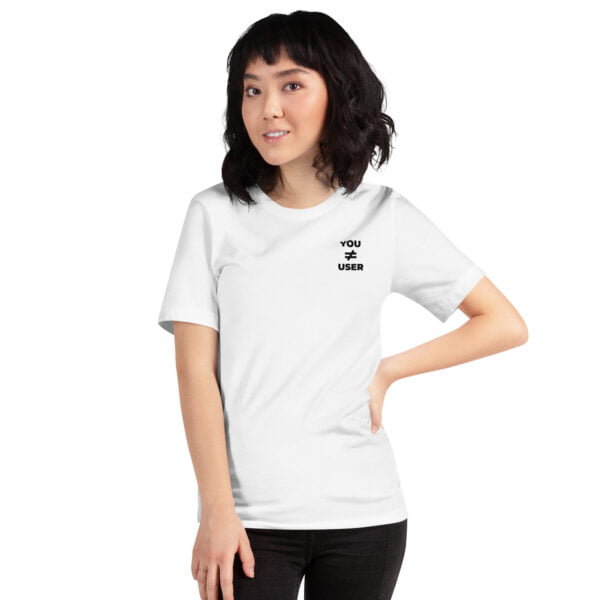 You are not the user | Brustseitendruck | Lockeres Damen-T-Shirt – Bild 5