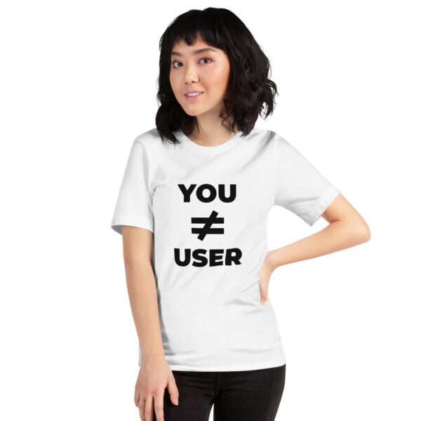 You are not the user | Voderseitendruck | Lockeres Damen-T-Shirt – Bild 4